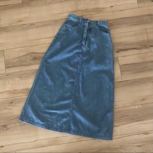 Vintage Caspi Soft light blue Denim A-Line Skirt